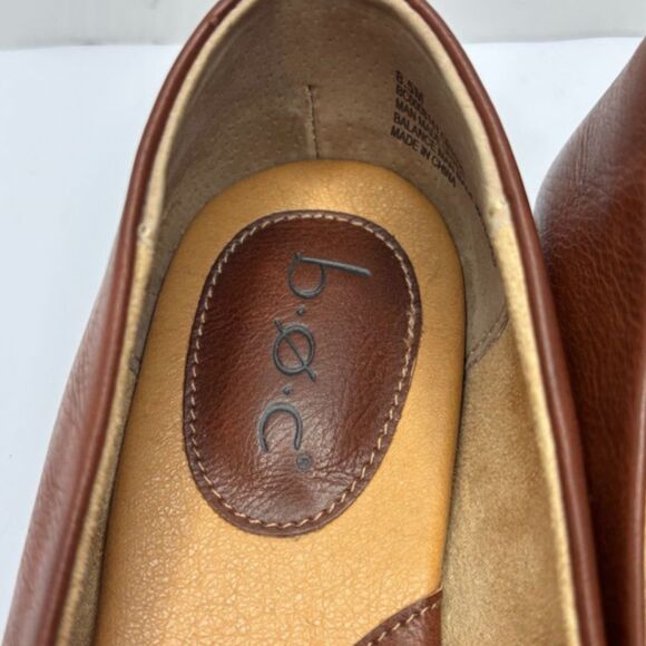 Boc Janella Light Brown Leather Pointed Toe Slip On Flats Comfort Womens - Picture 10 of 12
